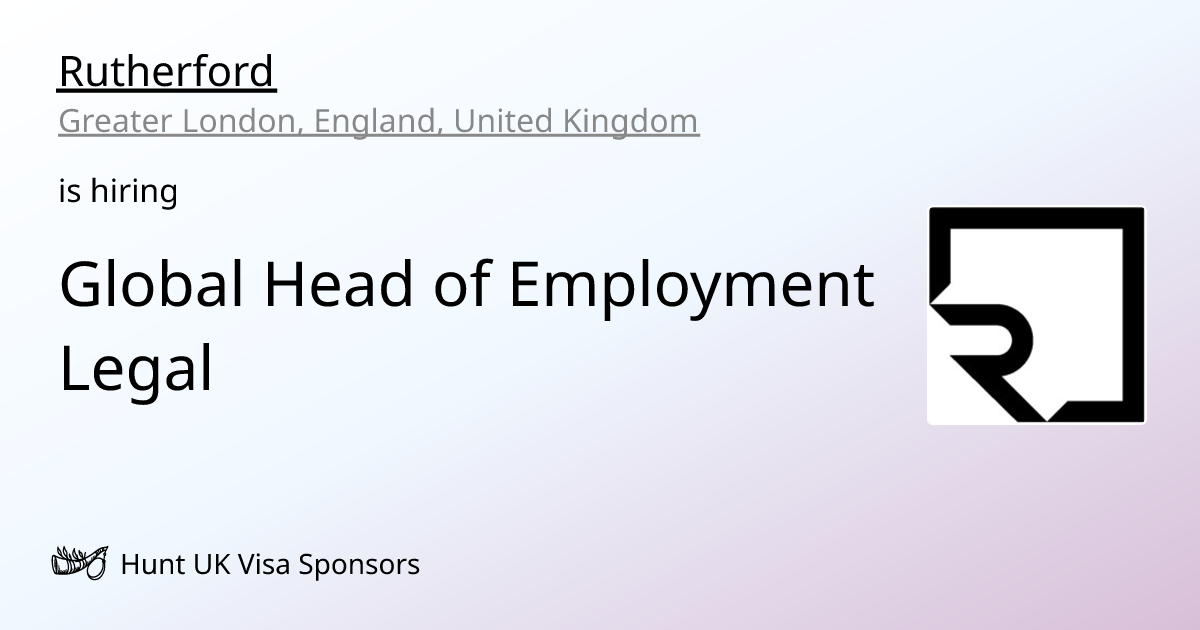 Global Head of Employment Legal | Rutherford | Hunt UK Visa Sponsors